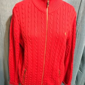 Vintage Ralph Lauren Red Cardigan XL